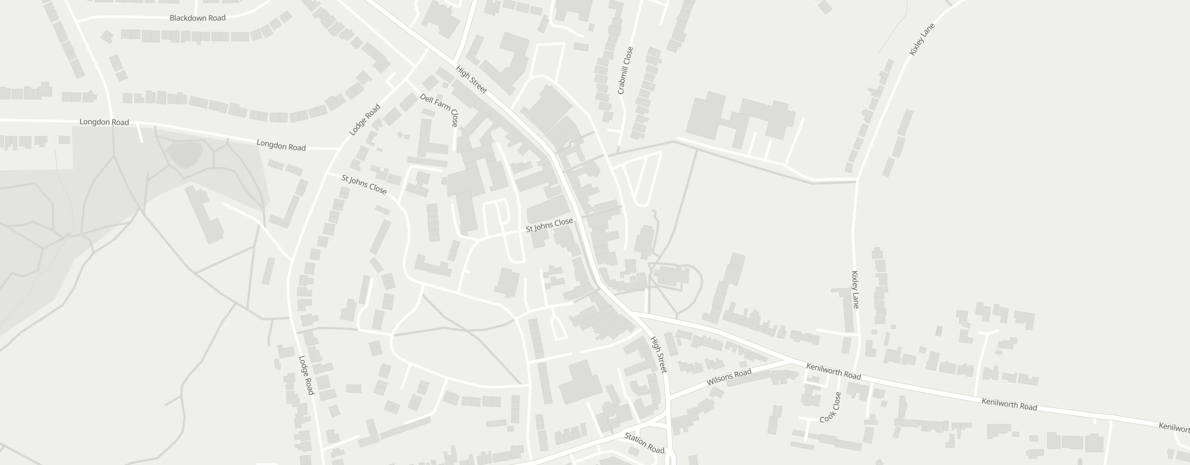 Map of Knowle, with the studio at 1691 High Street